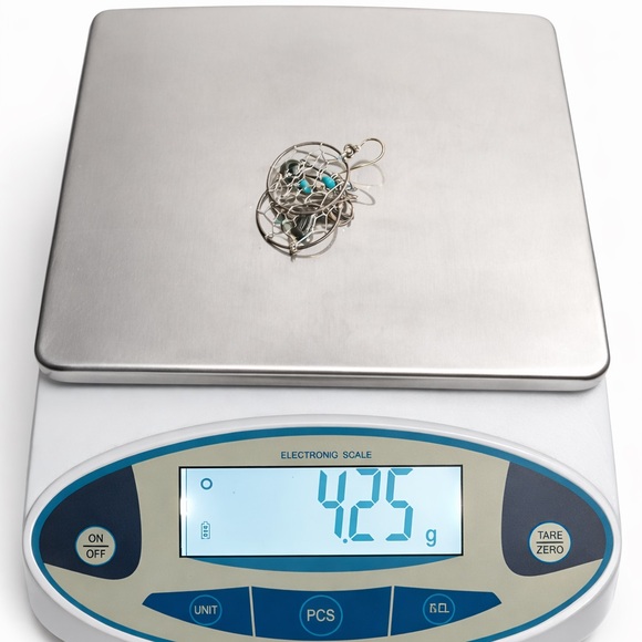 Sterling Silver Dreamcatcher Earrings | Turquoise Feather Boho - Picture 4 of 4